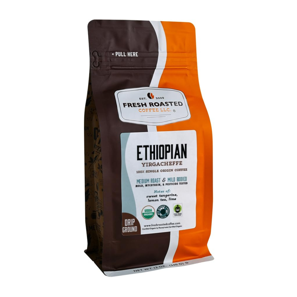 Untitled design - 2026-08-07T095837.213 Fresh Roasted Coffee, Organic Ethiopian Yirgacheffe Drip Ground Coffee - Image 1